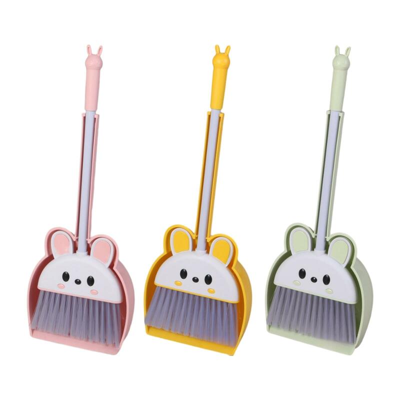 Little Housekeeping Helper Set Cute Rabbit Birthday Gifts Early Learning Toddlers Broom Set for Kindergarten Age 3-6 Years Old