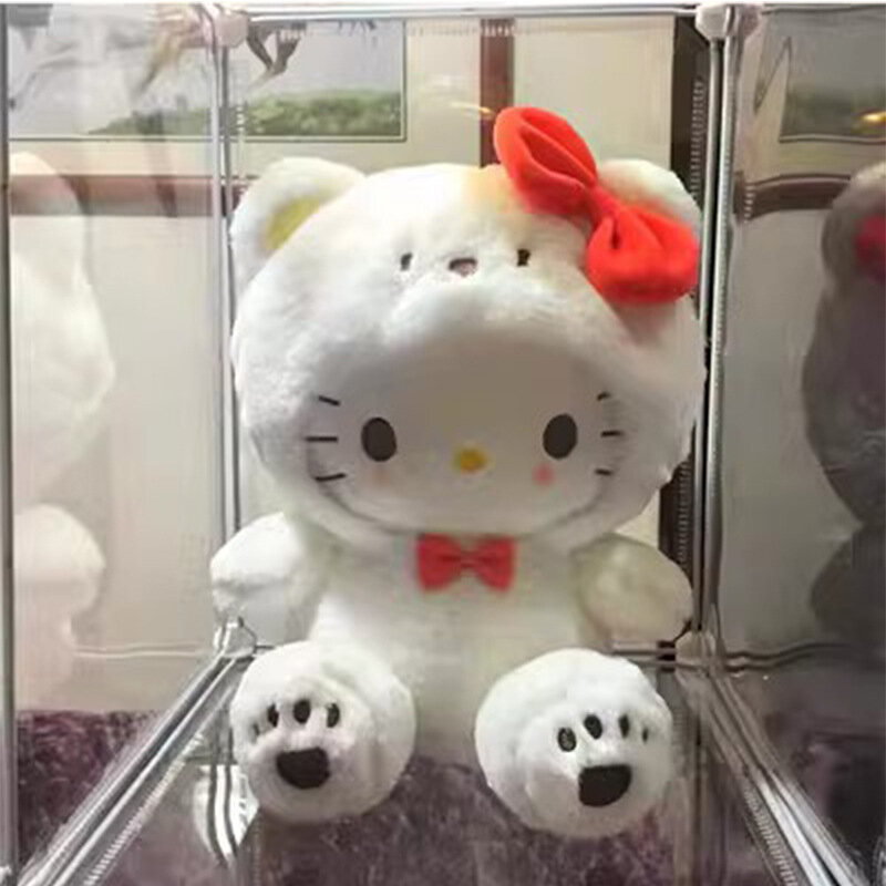 Peluches Sanrio originais para crianças, Hellos Kittys, Cinnamonroll, Kuromi Pochacco boneca recheada, brinquedos bonitos, presentes de aniversário