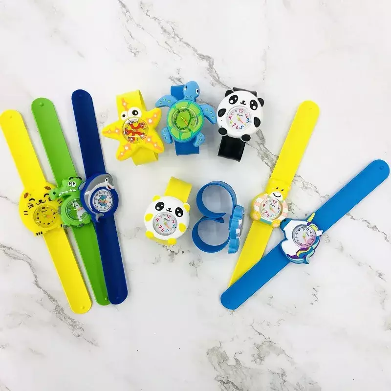 Zegarek dziecięcy z kreskówkowym nadrukiem, elektroniczna bransoletka na nadgarstek dla dzieci chłopców i dziewcząt, zegar na prezent urodzinowy