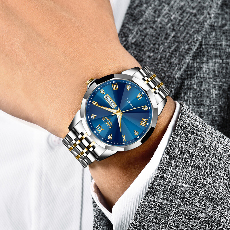 LIGE-Relógio de pulso masculino, relógio de negócios masculino, marca superior, relógio de luxo, impermeável, presente masculino, esportes