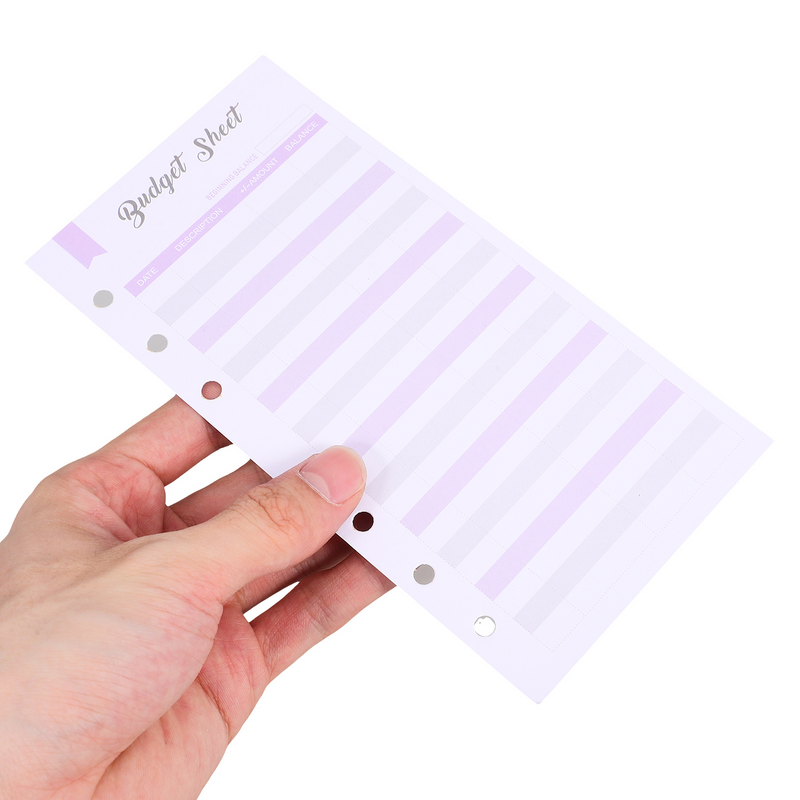 60Pcs Convenient Budget Sheets Portable Budget Planner Daily Budget Papers Plan Supply