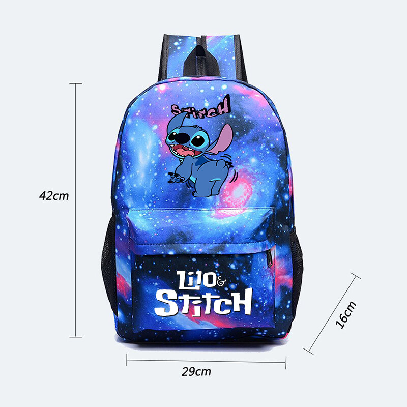 3Pcs/set Disney Lilo Stitch Backpack with Shoulderbag Pencil Case for Teenager Schoolbag Travel Bag Mochila Escolarrucksack