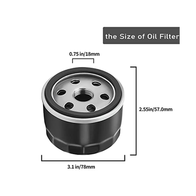 Oil Filter for John Dee AM125424 696854 492932S 492932 695396 GY20577 492056 842921 Kawasaki 49065-7007 (2PC)