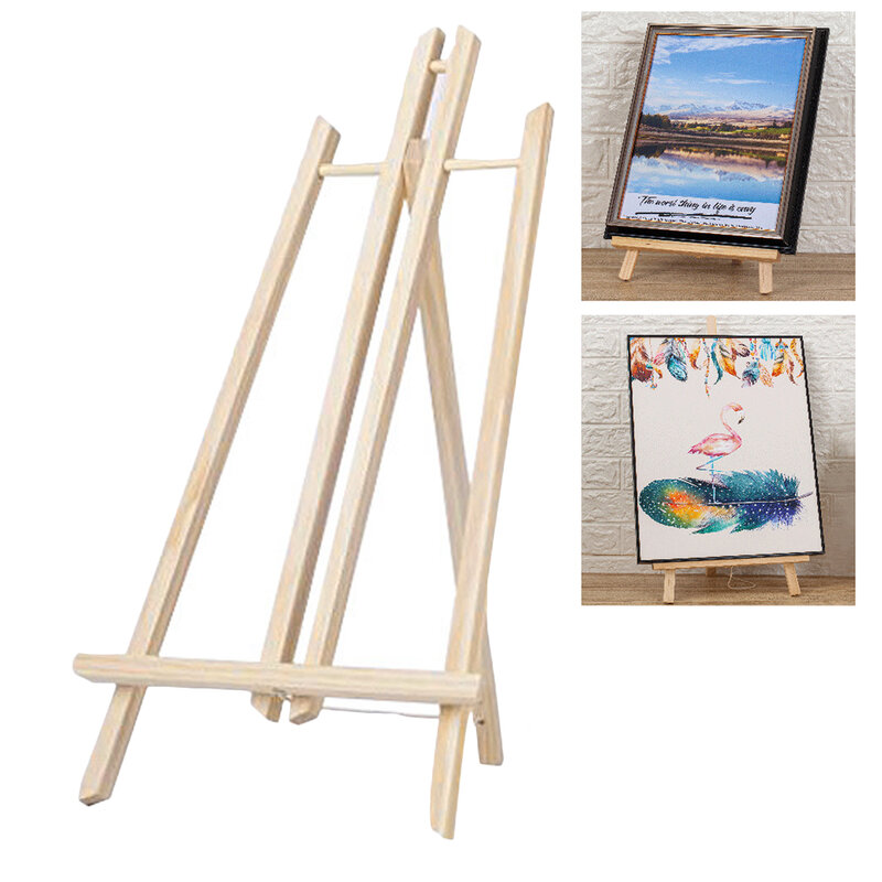 Prateleira de madeira portátil, suporte para pintura artística, esboços, artes bricolage, cartões fotográficos a exibir, 30 cm, 40 cm, 50cm