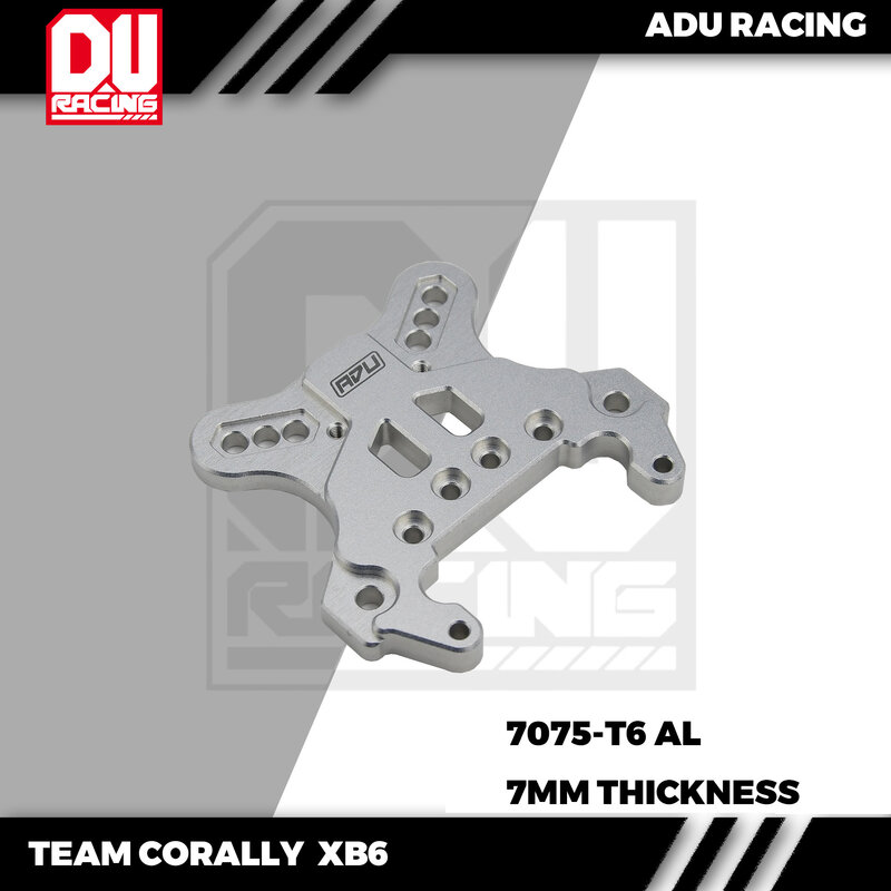 ADU Racing FRONT and REAR SHOCK TOWER CNC 7075-T6 ALUMINUM FOR TEAM CORALLY SPARK XB6