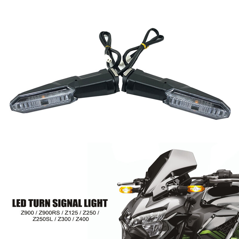 오토바이 액세서리 표시기 점멸등 LED 방향 지시등, 가와사키 Z900 Z1000 Z800 Z750 Z650 Z300 Z400 Z125 Z900RS 용
