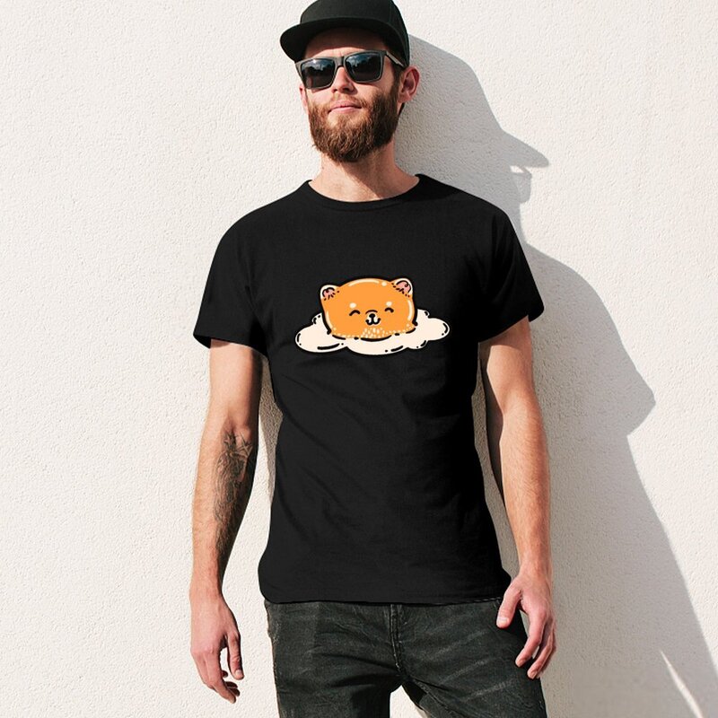 Sunny Side Shiba t-shirt sportowy dla fanów wysublimowana designerska koszulka męska