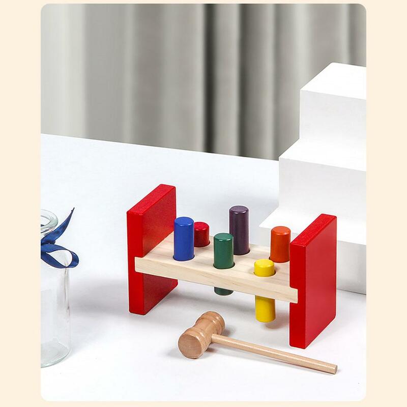 幼児用の木製ノックおもちゃ、モンテッソーリ玩具、接地玩具