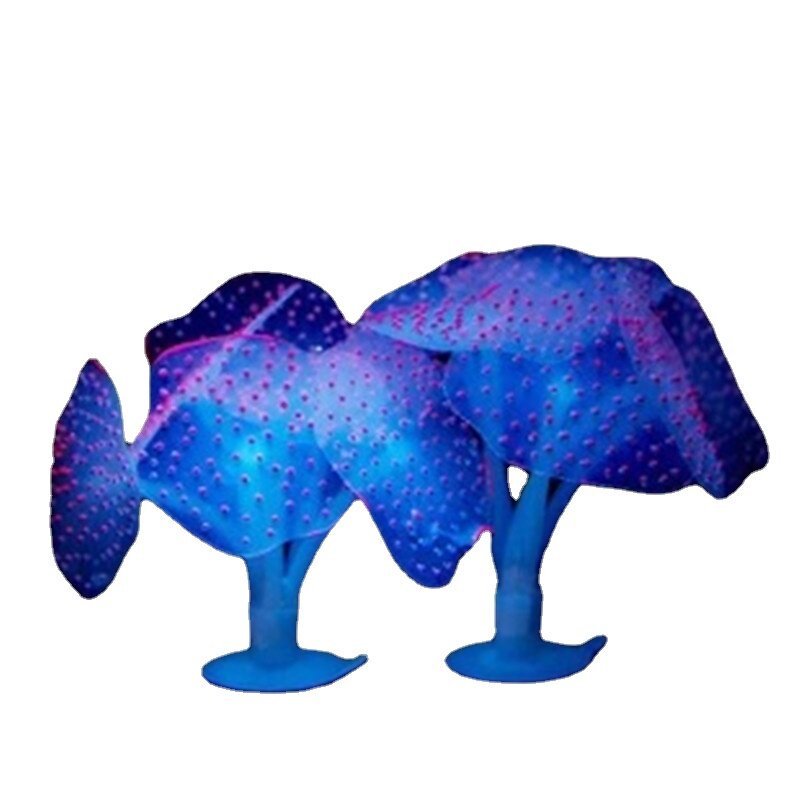 Venda quente tanque de peixes brilhantes jellyfishes artificiais silicone plantas aquáticas fluorescentes vívida medusa decoração do aquário