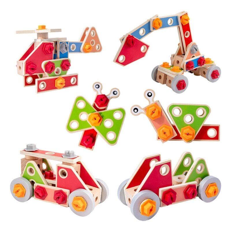 Combinação desmontagem toolbox educacional meninos brinquedo fácil de manipular porcas e parafusos habilidades do motor fino brinquedo da criança
