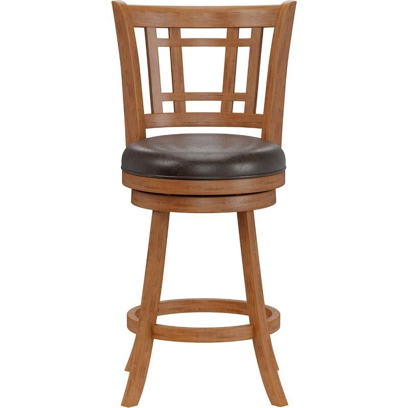 Шарнирный кухонный стул Fairfox, Высота 24,5 дюйма, дуб