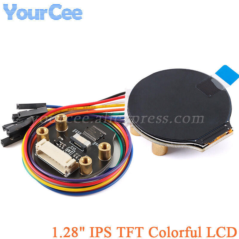 1. 28-calowy moduł wyświetlacza monitor TFT 1.28 "IPS okrągły kolorowy LCD 240x240 SPI 240*240