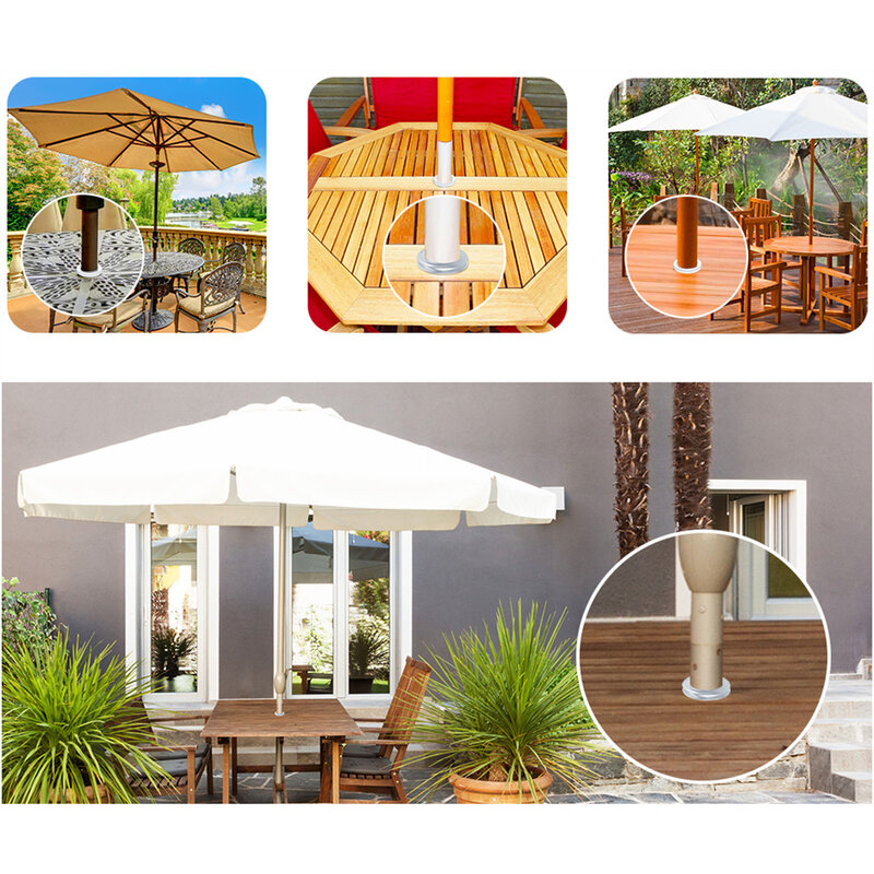Patio Table Umbrella Hole Ring Silicone Transparent Umbrella Plug Anti-scratch Beach Garden Hole Ring Plug Outdoor