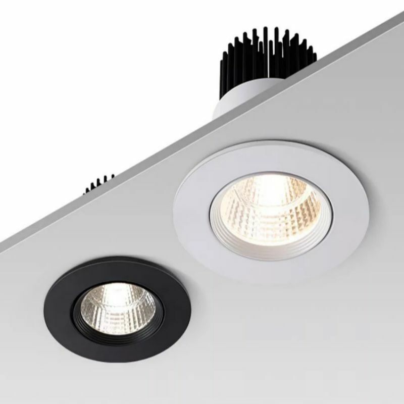 Przeciwodblaskowe oprawy LED typu Downlight z możliwością przyciemniania 220V110V 5W 7W 9W 12W 15W 18W Wpuszczana lampa sufitowa Led Aluminiowa lampa COB CEIL LIGHT Lampa punktowa