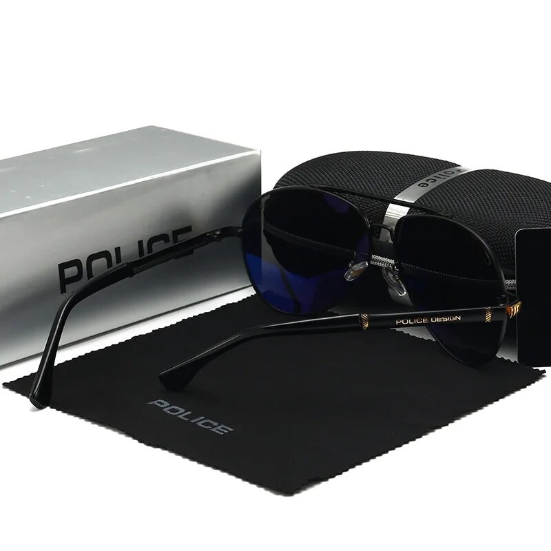Новые полицейские уличные очки поляризационные солнцезащитные очки большая оправа для вождения устойчивые к ультрафиолетовому излучению солнцезащитные очки высокой четкости