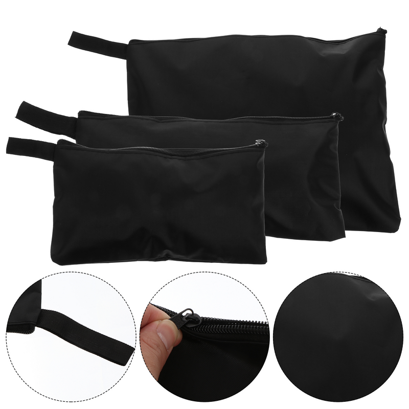 3pcs Portable Storage Bags Practical Zipper Tool Pouch Waterproof Tool Handbag