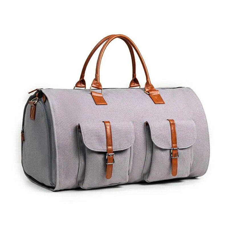 Duffel PU Garment Bag conversível para homens, saco grande impermeável, 2 em 1, vestido de terno de negócios, Carry On, R2n9