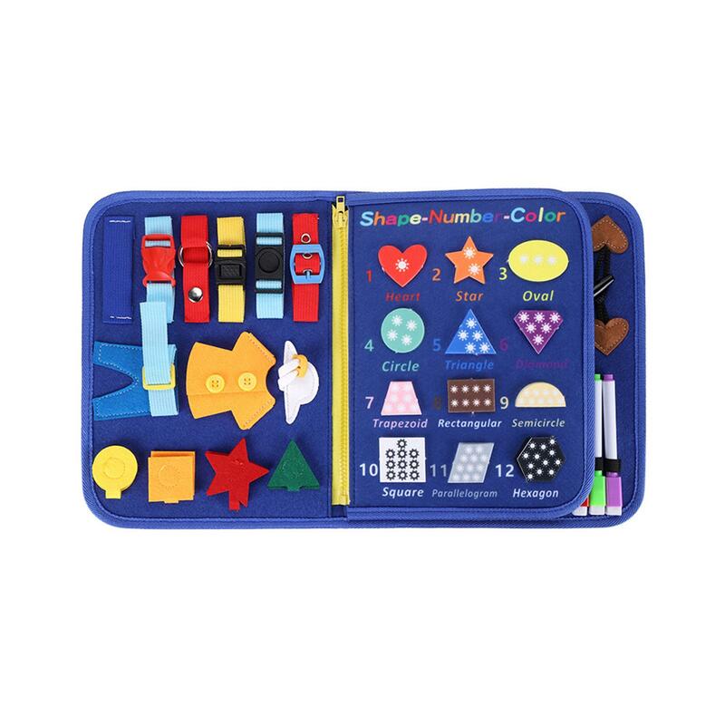 Beschäftigt Board Montessori Spielzeug lernen, Vorschule Lern aktivitäten zu kleiden Reises pielzeug sensorische Spielzeuge pädagogische Filz sensorische Board