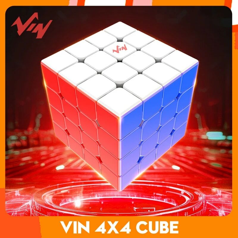 Кубик Vin Cube 4-го заказа, УФ-сверло, лицевая сторона 4x4x4, оригинальный MGC, дизайнерский дизайн Imp, гоночный кубик