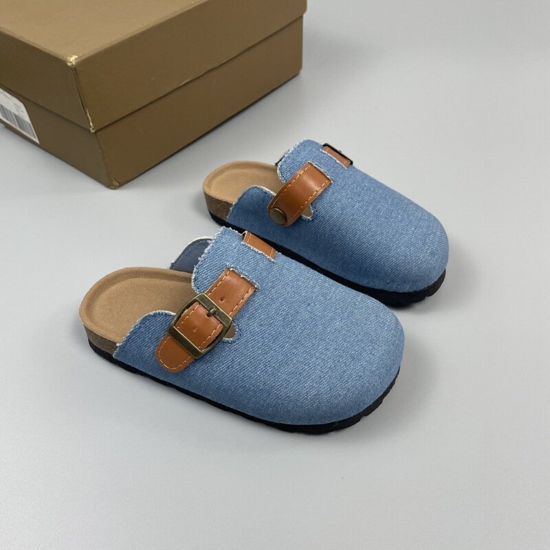 Kids Beach Sandals Summer Boys Girls Fashion Slippers Children Retro Flats Soft Sole Solid Brand Toddlers Baby Outdoor Shoes