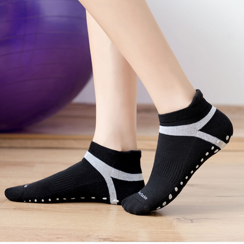New Cotton Breathable Short Yoga Socks Professional Anti-slip Pilates Socks Gym Dance Training Socks Sports Socks Fitness Socks