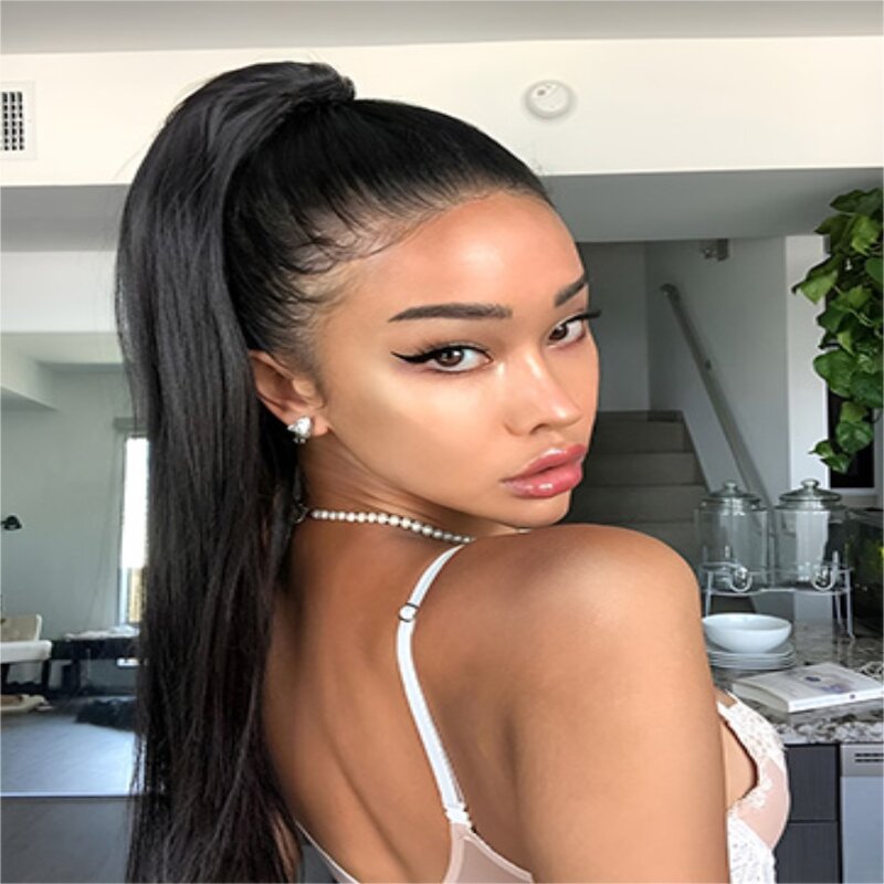 Straight Lace Front Wigs Full 360 Lace Front Wigs Human Hair Pre Plucked 180% Density Transparent Human Hair Human Hair Wigs