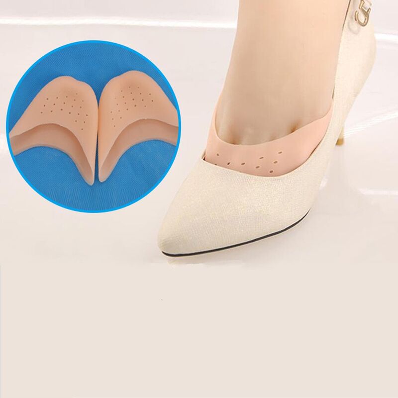 1 par pé ponto almofadas para ballet sapatos de dança ponta protetor com buraco ar único absorção de choque inserções silicone ferramentas cuidados com os pés