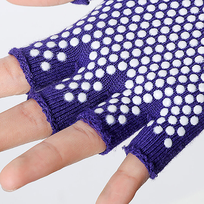 Guantes de Yoga antideslizantes con dedos descubiertos para mujer, accesorios de Yoga, guantes de ciclismo