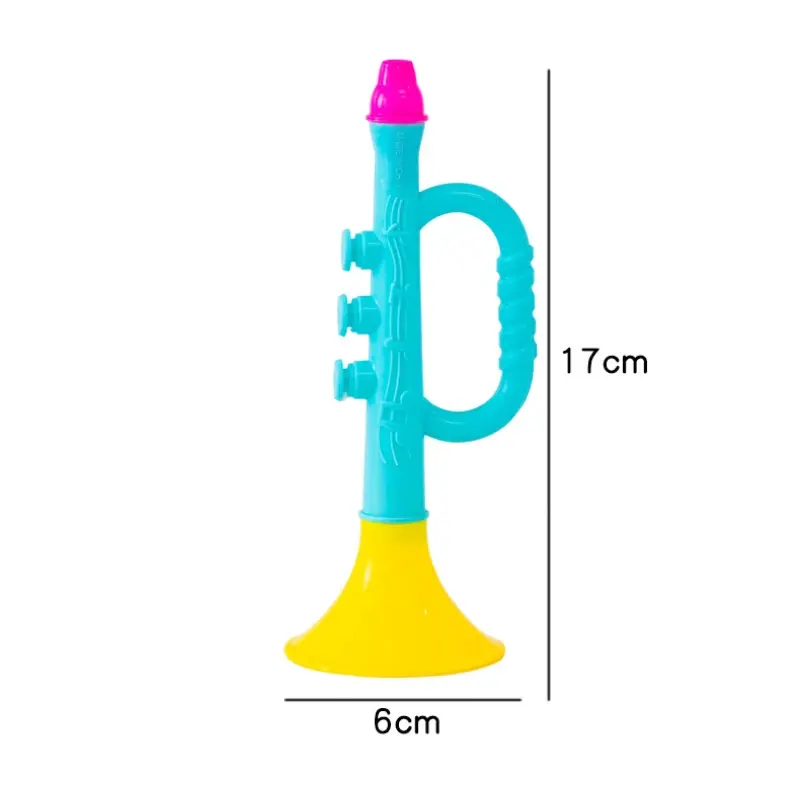 1 buah tanduk plastik Cheer penggemar permainan sepak bola alat peraga pemandu sorak Vuvuzela terompet anak grosir untuk olahraga memenuhi warna acak