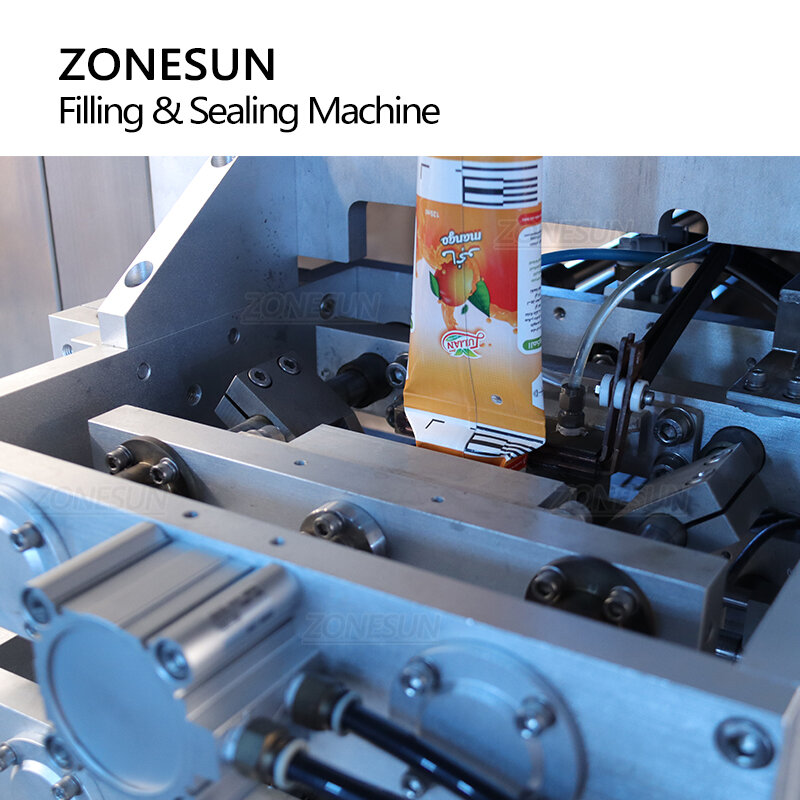 Máquina De Enchimento Líquida De Embalagem Asséptica ZONESUN, Linha De Produção De Caixa UHT De Bebidas Lácteas, ZS-AUBP5000, 125ml-1l