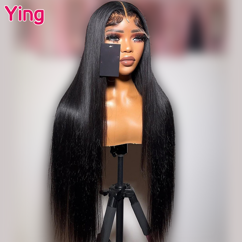 Ying Bone Straight Highlight Emerald Green 13x4 Transparent Lace Wig Remy Preplucked 13X6 Lace Frontal Wigs 5X5 Wigs For Women