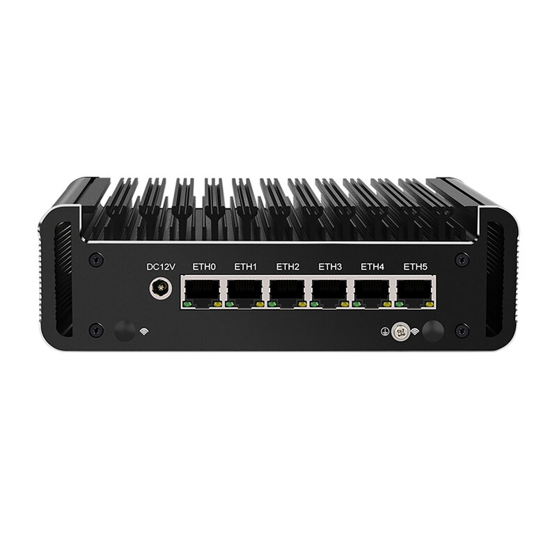 Hunsn RJ25,Micro Firewall Apparaat, Mini Pc, Intel I5 1135G7/ I7 1165G7, Vpn, router Pc, AES-NI,6 X Intel I211, Com, Hd, 4 X USB3.1