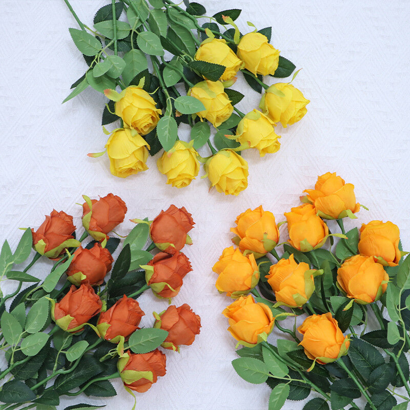 Искусственные розы, искусственные розы ручной работы для домашнего свадебного декора, цветок, Шелковый цветок для гостиной, Рождественская ваза, Декор