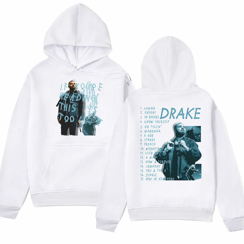 Rapper Drake If You're Reading This It's Too Late Graphic Printed Hoodie Men Women Hip Hop Oversized Hoodies Sweatshirts Unisex