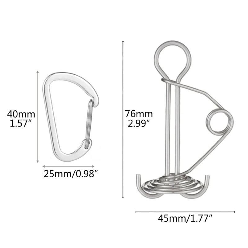Deck Anchors Peg with Spring Buckle, Portable Stainless Steel Octopus Deck Peg Camping Stakes for Outdoors Wind proof