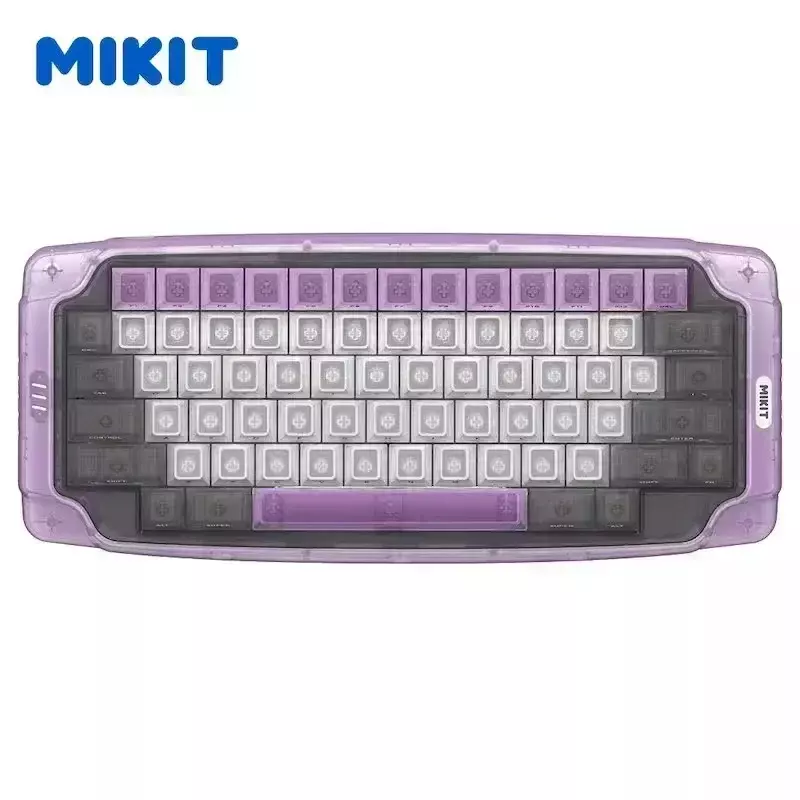 MIKIT Mk72 Mechanical Keyboard Kit 3Mode USB/2.4G/Bluetooth Wireless Keyboard Shell Custom RGB Backlit Retro ABS Keyboard Gifts