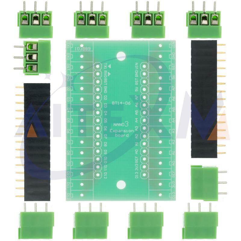 NANO V3.0 3,0 controlador adaptador de Terminal, placa de expansión NANO IO Shield, placa de extensión Simple para Arduino AVR ATMEGA328P