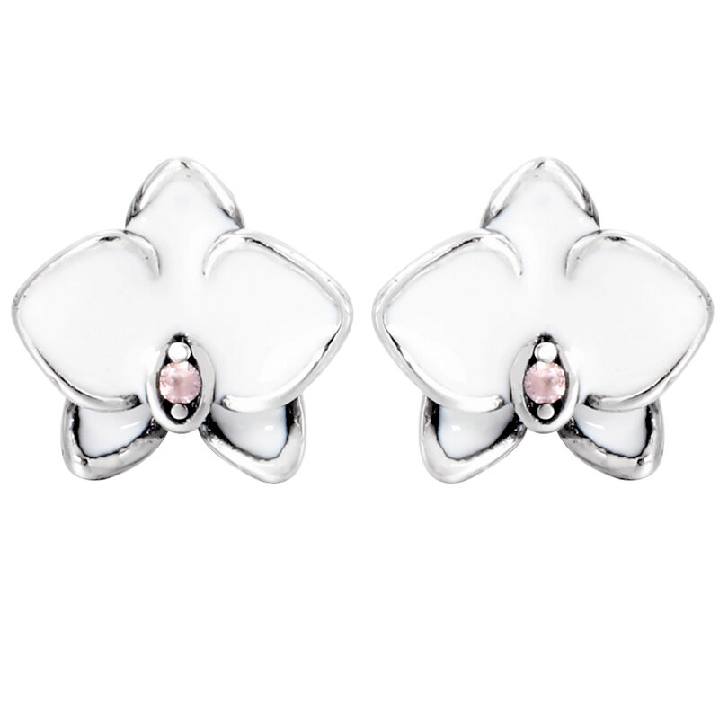 Tiara Wishbone trifoglio petali dell'amore eleganza farfalla orecchino a bottone orecchini in argento Sterling 925 per le donne regalo gioielli in europa