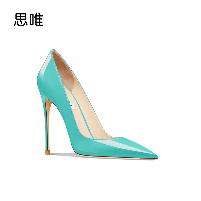 2021 für Frauen Pumpen Spitz Luxus Patent Leder Mode Büro High Heels Schuhe Sexy Hochzeit Abendkleid Schuhe 6cm 8cm