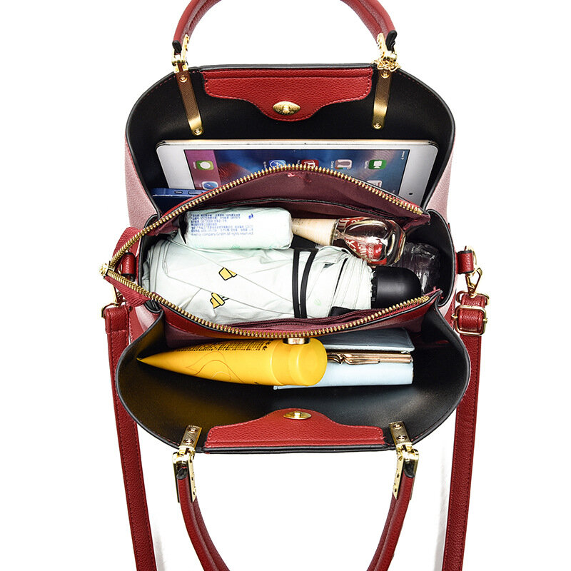 Модная однотонная сумка на одно плечо с жемчужной цепочкой, портативная Повседневная вместительная сумка через плечо для женщин