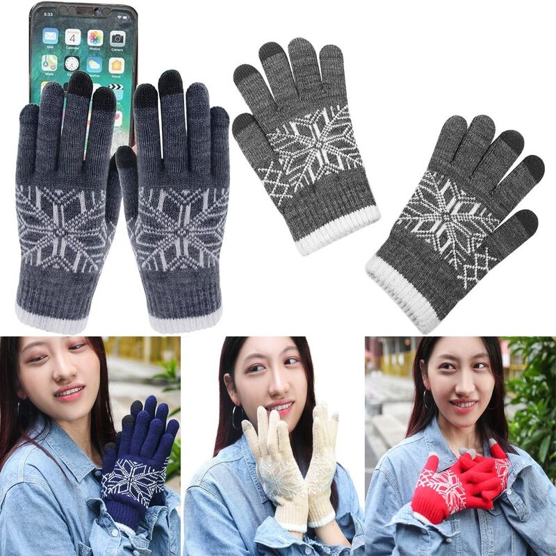 Cold Proof Touch Screen Gloves Cycling Ski Gloves Windproof Thickened Warm Mitten Fashion Snow Hand Warmer Autumn Winter