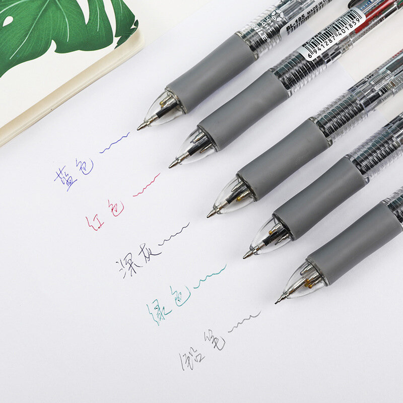 5 In 1 여러 가지 빛깔의 볼펜, 크리에이티브 4 색 볼펜, 리필 및 연필 리드, 다기능 펜, 사무실, 학교 필기 용품