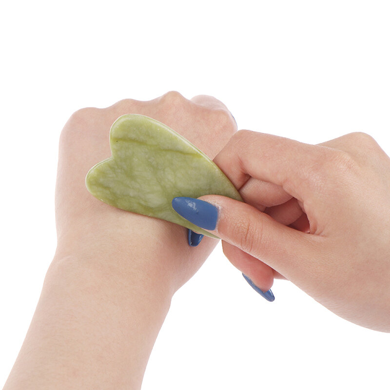 Neue 2 in 1 grüne Walze und Gua Sha Werkzeuge von natürlichen Jade Schaber Massage gerät Auge Gesicht Hals dünne Lift Relax Schlankheit werkzeuge