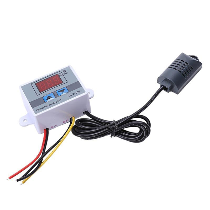 Contrôleur numérique d'humidité, hygromètre, interrupteur de contrôle d'humidité, avec capteur d'humidité, facile à utiliser