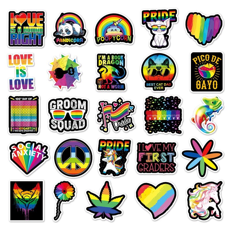 50Pcs Cartoon Colorful Series Graffiti Stickers adatto per caschi per Laptop decorazione Desktop adesivi fai da te giocattoli all'ingrosso