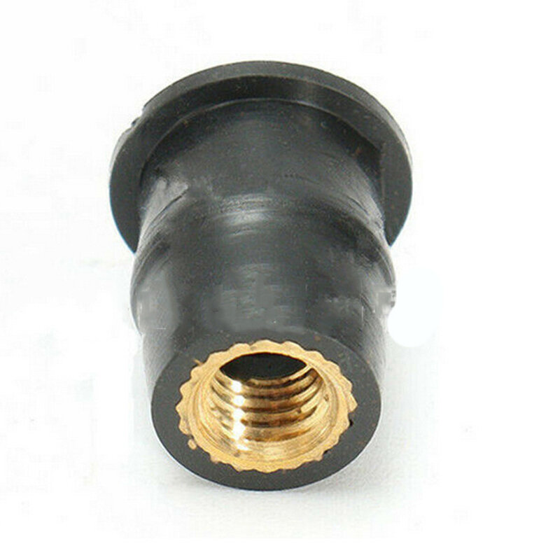 10pcs M4 / M5 / M6 motorcycle rubber well nutsaccessories fasteners Motorcycle decoration Modified windshield brass rubber nut