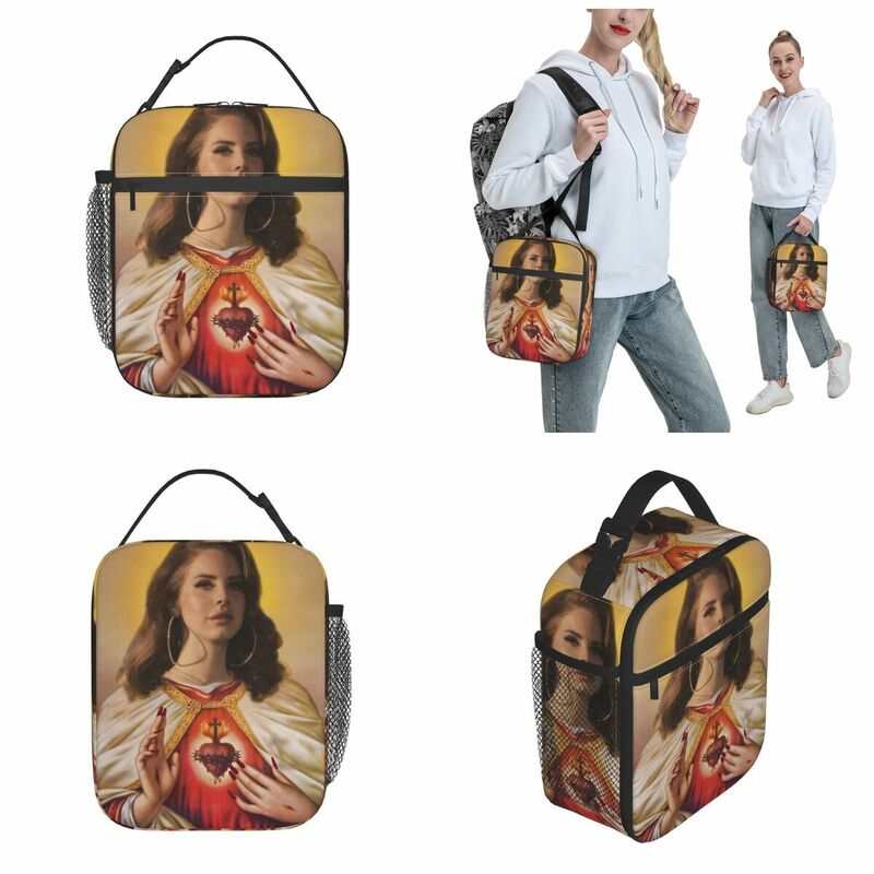 Lana Del Rey Insulated Lunch Bags Thermal Meal Container Leakproof Tote Lunch Box Food Storage Bags Work Outdoor