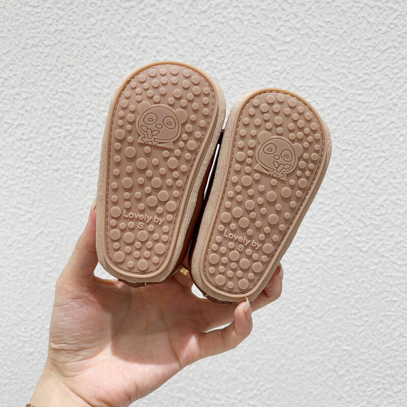 Sepatu kulit kecil Korea bayi perempuan, sepatu putri anak perempuan, sepatu tunggal serbaguna Non-slip sol lembut musim gugur