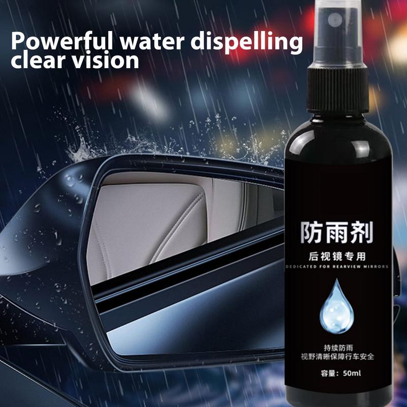 Spray de vidro universal do pára-brisa do carro, bloqueio de água, versátil, dias chuvosos, necessidades para janelas de carro, espelhos retrovisores, 50ml