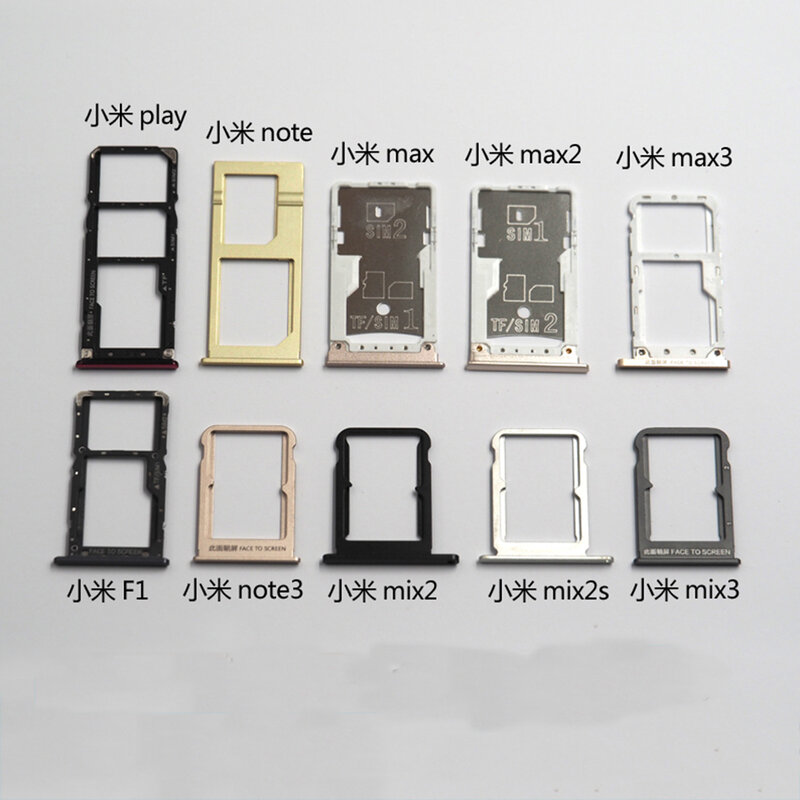Taca kart SIM Adapter uchwytu do gniazda akcesoria do Xiaomi Mi Max 2 3 Pocophone F1